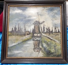 Ancienne huile toile d'occasion  Saint-Amand-les-Eaux
