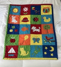 Colcha de berço vintage House of Hatten Baby Play Mat aplique cores primárias 40x32” comprar usado  Enviando para Brazil
