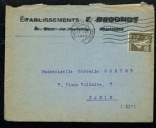 Marcophilie publicité établi d'occasion  France