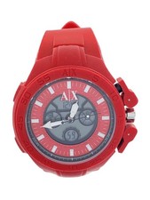 ARMANI EXCHANGE AX1281 relógio analógico pulseira vermelha ousada excelente Japão, usado comprar usado  Enviando para Brazil
