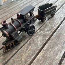 Antigo motor a vapor enferrujado de ferro fundido #40 vagões locomotivas de trem brinquedo vintage comprar usado  Enviando para Brazil