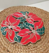 Poinsettia metal trivet for sale  Hopkins