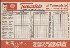 Totocalcio schedina del usato  Trappeto