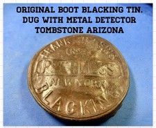 Usado, Bota estanho escurecendo boa e original. Cavado com um detector de metais em TOMBSTONE AZ. comprar usado  Enviando para Brazil