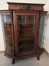 Antique oak curved for sale  Wheaton