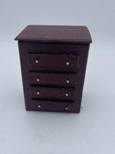 Cômoda cômoda vintage miniatura rústica feita à mão para casa de bonecas 4” comprar usado  Enviando para Brazil