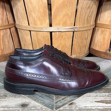 Vestido Oxfords Masculino Vintage Cordovan Couro Concha Ponta de Asa Brogue Vulcan Welted 12 comprar usado  Enviando para Brazil