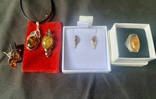 925 silver amber for sale  IPSWICH