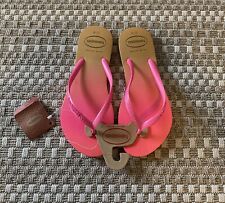 Usado, novas sandálias HAVAIANAS slim gradiente fluorescente ouro rosa ombré chinelos 7/8 comprar usado  Enviando para Brazil