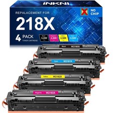 Toner InkNI 218X pacote com 4 sem chip para HP 3301FDW 3301CDW 3201DW W2180X W2180A, usado comprar usado  Enviando para Brazil