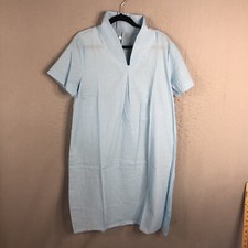 Vestido feminino plus size 2XL XXL azul pálido peso claro gola praia turno comprar usado  Enviando para Brazil