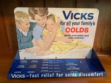 1960's Vick's Cold Medicine suporte de exibição de bancada de metal anúncio comprar usado  Enviando para Brazil