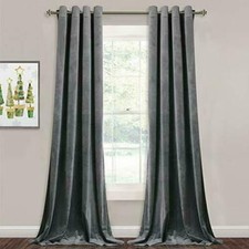 Grey velvet curtains for sale  Park City