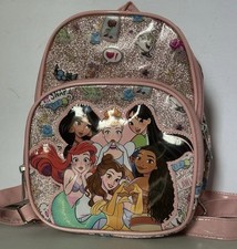 Mini Mochila Disney Princesa Infantil Meninas - 10” X 7” - Glitter Rosa - Princesas comprar usado  Enviando para Brazil