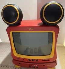 Disney Mickey Mouse 13" DT1350-C Color TV Funciona 3 Mandos a Distancia DVD (NO FUNCIONA) segunda mano  Embacar hacia Mexico