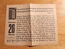 Altes kalenderblatt vom gebraucht kaufen  Neuss