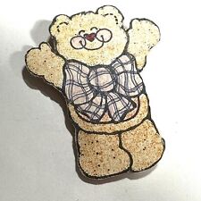 Usado, Broche de madeira Happy Huggable ursinho de pelúcia design estêncil placa de partículas comprar usado  Enviando para Brazil