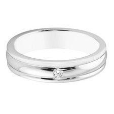 0,04Kt Runden Form D/VVSI Männer Verlobung Ring Im 925 Sterling Silber comprar usado  Enviando para Brazil