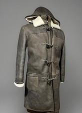 Usado, Casaco de viagem Savile Row sob medida Owen Barry pele de carneiro cinza shearling masculino M comprar usado  Enviando para Brazil