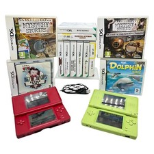 CONSOLAS NINTENDO DS LITE ROJO Y VERDE LIMA CON PAQUETE DE 12 JUEGOS segunda mano  Embacar hacia Mexico