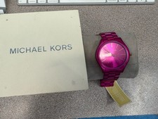 Usado, Relógio Michael Kors MK4414 Slim Runway rosa revestido pulseira de aço inoxidável comprar usado  Enviando para Brazil
