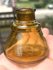 GARRAFA DE TINTA CONE MUITO BOA COR ÂMBAR AMARELA CARTER'S 1897 WHITTLED CLEAN L@@K comprar usado  Enviando para Brazil