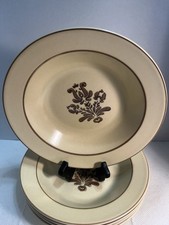 5 tigelas de sopa/salada com aro VILLAGE 8 1/2" - Difícil de encontrar EUA 1665 comprar usado  Enviando para Brazil