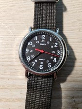 Relógio de pulso masculino Timex Indiglo preto estilo militar mostrador 38 mm pulseira OTAN, usado comprar usado  Enviando para Brazil