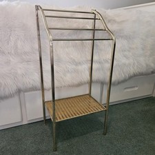 Antiga Toalha de Piso de Metal Dourada Linho Suporte MCM Prateleira de Malha de Latão 31x10x14" comprar usado  Enviando para Brazil
