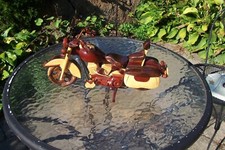 Réplica de madeira modelo feita à mão de motocicleta arte esculpida em madeira 13x12 comprar usado  Enviando para Brazil