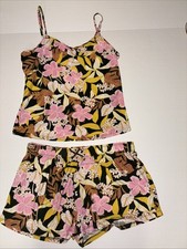 Conjunto de pijama feminino Primark duas peças regata e shorts floral tamanho médio comprar usado  Enviando para Brazil