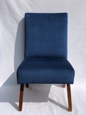 Cadeira Chinelo Moderna Vintage Meados do Século – Poltrona Estofada Azul comprar usado  Enviando para Brazil