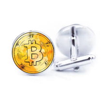 Boutons manchette bitcoin d'occasion  Expédié en Belgium