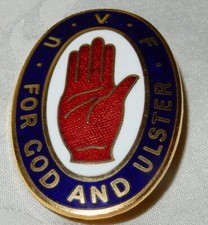 CRACHÁ ESMALTADO UVF IRLANDÊS ULSTER VOLUNTARIER FORCE comprar usado  Enviando para Brazil