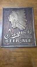 Placa/imagem vintage 1950 Iroquois Indian Head Beer Ale 13,5" X 16,75" comprar usado  Enviando para Brazil
