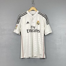 Camiseta Adidas Real Madrid 2014/15 Home Soccer Football Jersey Kit M Branca Top, usado comprar usado  Enviando para Brazil