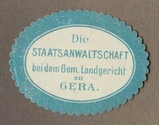 Siegelmarke thüringen staatsa gebraucht kaufen  Berlin