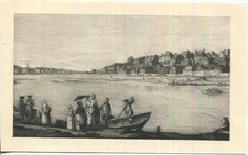 Fantasia antiga do rei Luís XVI Versalhes França porto oceânico pesca estampa pequena comprar usado  Enviando para Brazil
