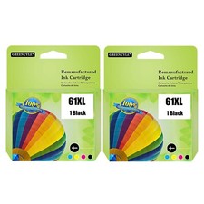 Usado, Cartucho de tinta preta 2pçs 61XL 61 XL para HP Deskjet 1000 1010 1011 1050 1051 1510 comprar usado  Enviando para Brazil