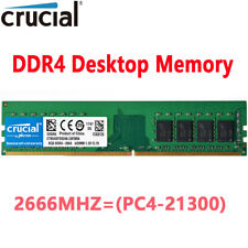 Crucial DDR4 8GB 2666 MHz PC4-21300 288pins Desktop Memory Dimm Ram 1X8GB comprar usado  Enviando para Brazil