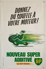 Affiche DONNEZ DU SOUFFLE A VOTRE MOTEUR Super Additivé BP  Ann '70 - 81x121 cm comprar usado  Enviando para Brazil