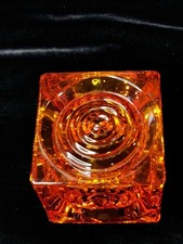 Usado, Suporte de vela MCM Viking vidro laranja amarelo (Persimmon) cubo alvo votivo comprar usado Usado, Suporte de vela MCM Viking vidro laranja amarelo (Persimmon) cubo alvo votivo comprar usado  Enviando para Brazil