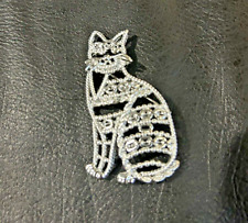 Broche vintage Joseph Cleary prata gato assinado JC B15, usado comprar usado  Enviando para Brazil