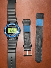 Usado, Relógio digital Timex Atlantis 100m azul com pulseira de borracha original adicional comprar usado Usado, Relógio digital Timex Atlantis 100m azul com pulseira de borracha original adicional comprar usado  Enviando para Brazil