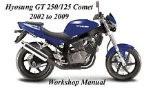 HYOSUNG GT250/125 COMET 2002 a 2009 MANUAL DE OFICINA - Arquivos PDF comprar usado  Enviando para Brazil