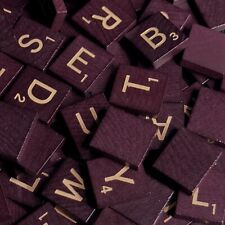 Genuine 2001 SCRABBLE DELUXE Letter Tiles, Dark Red/Brown Replacement Vtg Pieces, usado comprar usado  Enviando para Brazil