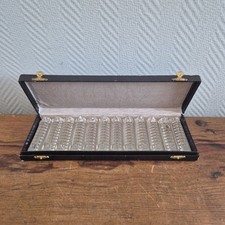 Conjunto de 12 descansos de faca de vidro cristal caixa original antiga suporte de talheres comprar usado  Enviando para Brazil