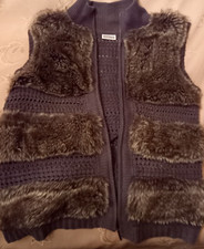 Weste strickweste kunstfellbes gebraucht kaufen  München