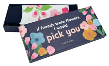 ANNABEL TRENDS Meias caixa de presente flores rosa brancas amigos presente aniversário Páscoa comprar usado  Enviando para Brazil