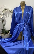 Blue glossy satin for sale  NOTTINGHAM